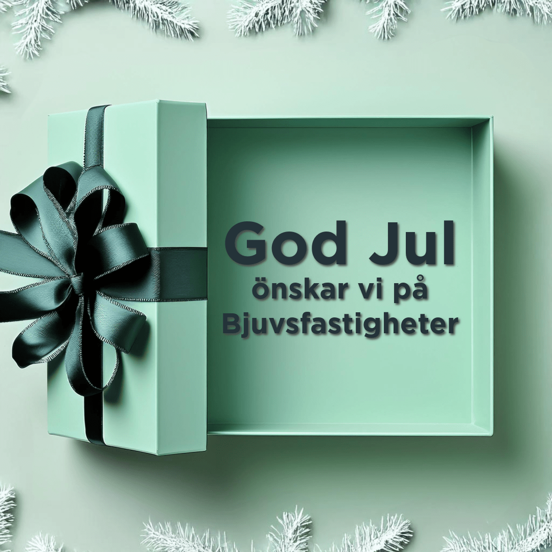 Julklapp med god jul-hälsning från Bjuvsfastigheter